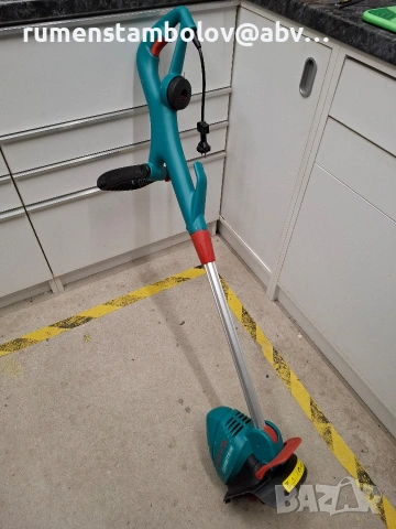 Електрически тример / косачка Bosch (400W), употребявана, снимка 5 - Градинска техника - 54395683