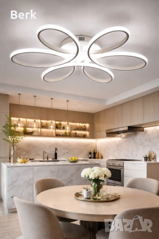 LED полилей за хол – 65W, бял, снимка 2 - Полилеи - 52491780