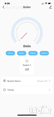 Smart WiFi Ключ за бойлер/консуматор до 5kW, снимка 4 - Други - 55614767