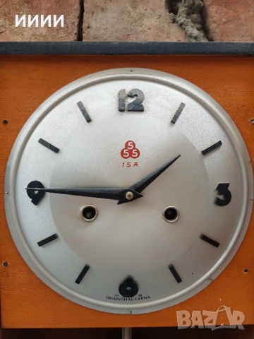 Месечен стенен часовник , снимка 2 - Антикварни и старинни предмети - 54272328