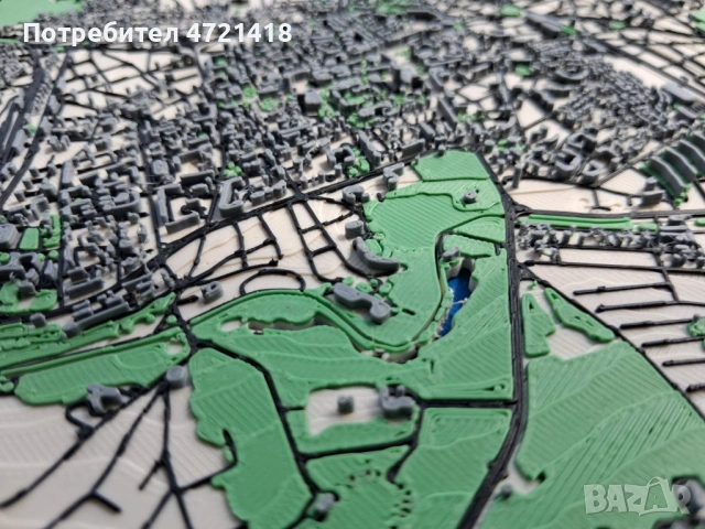 3D Карта на град ДОБРИЧ – релефен макет, снимка 6 - Декорация за дома - 54337300