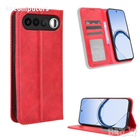 Ретро Кожен Калъф Портфейл за Realme 16 5G - Магнитен, Стойка, Слотове, 4 цвята, снимка 2 - Калъфи, кейсове - 54379207