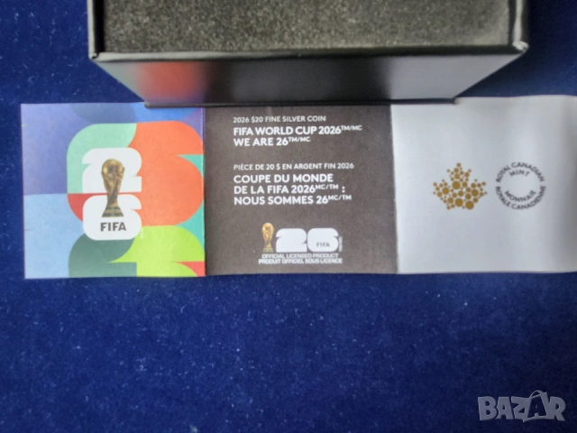 Сребърна монета - Канада за Световното първенство по футбол 2026 на FIFA, за колекционери, минт, снимка 5 - Нумизматика и бонистика - 54644457