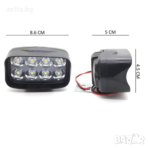 Универсален LED фар проектор 12W 3000LM 12-85V за мотоциклет, велосипед, тротинетка, ATV, IP65 10109, снимка 8 - Лед осветление - 54657837