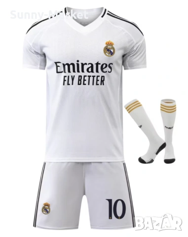 Детски футболен екип Реал Мадрид тениска + шорти + чорапи Real Madrid , снимка 2 - Детски комплекти - 55204549
