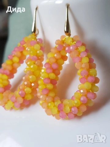 Нови обеци "Капки" с кристали в три цвята, снимка 5 - Обеци - 53958654