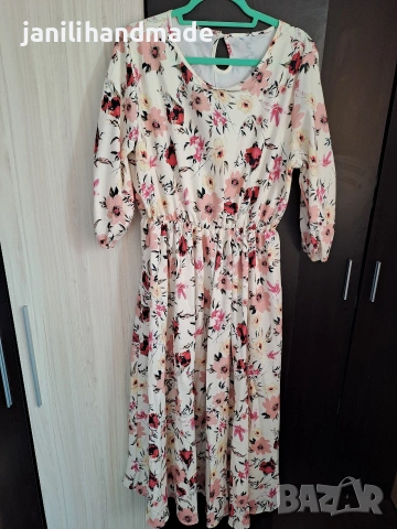 Дълга рокля на цветя, снимка 2 - Рокли - 54261713