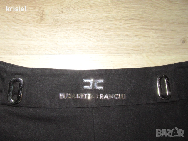  ELISABETTA FRANCHI--СТРАХОТЕН ПАНТАЛОН С ЕМБЛЕМА--XS номер, снимка 5 - Панталони - 53969553