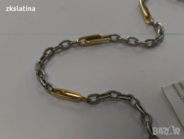 ***НАМАЛЕНО ЗЛАТО*** Златен дамски синджир 14К 21,04 грама, снимка 3 - Колиета, медальони, синджири - 54837111