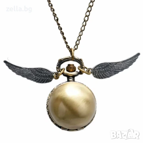 Джобен часовник Harry Potter Golden Snitch Quidditch с верижка – Неръждаема стомана 10168, снимка 4 - Мъжки - 54659694