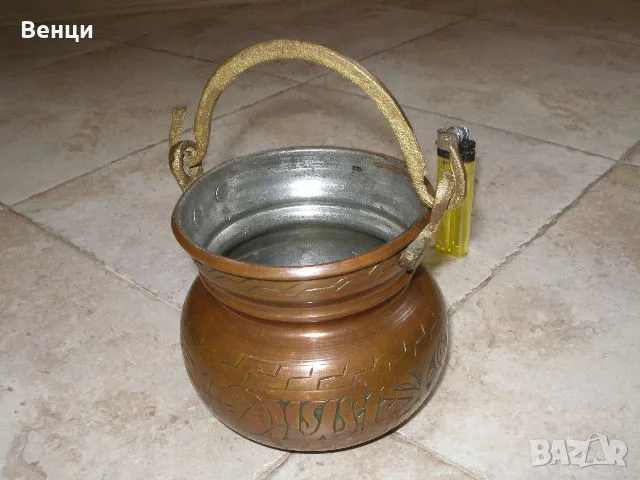 Медно Менче Котле, снимка 2 - Антикварни и старинни предмети - 55403755