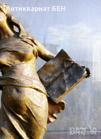 „ВЕЛИЧЕСТВЕНА МАСИВНА ФИГУРА В СТИЛ АР НУВО“ 💯 , снимка 6 - Антикварни и старинни предмети - 54440580