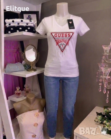 Памучни дамски тениски Tommy Hilfiger и Guess Originals
