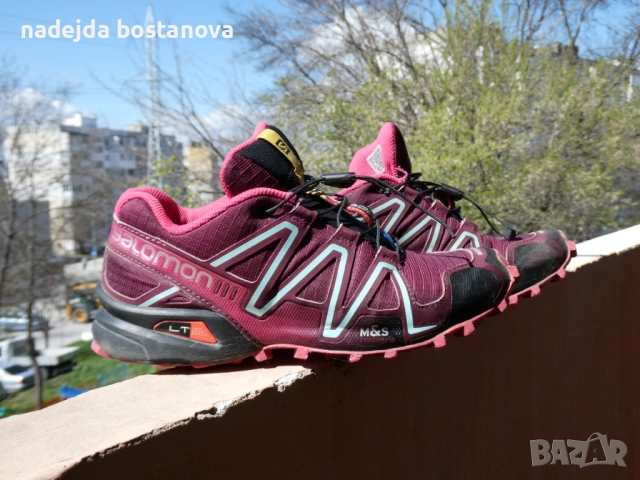 продавам дамски туристически обувки марка salomon crossspead3,размер 36 2/3