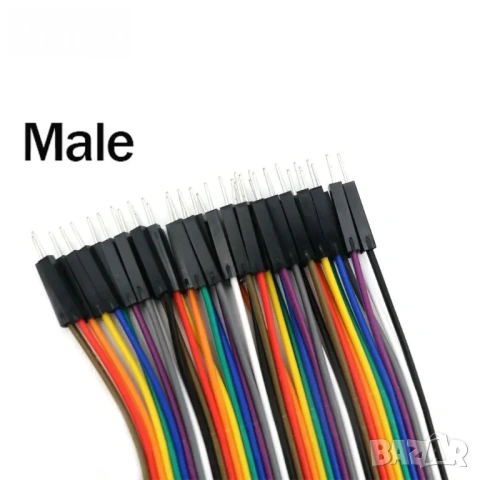 Джъмперен кабел 40PIN 20CM мъжки към мъжки, снимка 2 - Друга електроника - 54724821