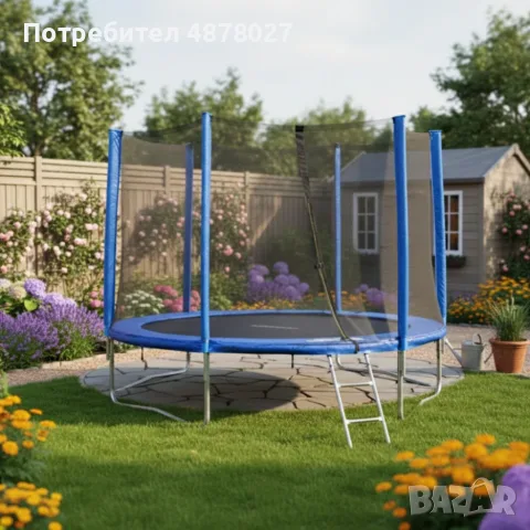 Батут с външна мрежа Jump 10ft - безопасно забавление и тренировка, снимка 3 - Други - 55516205