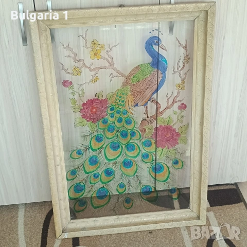 Рисунка върху стъкло (рисувано стъкло/стъклопис) , снимка 3 - Антикварни и старинни предмети - 55240301