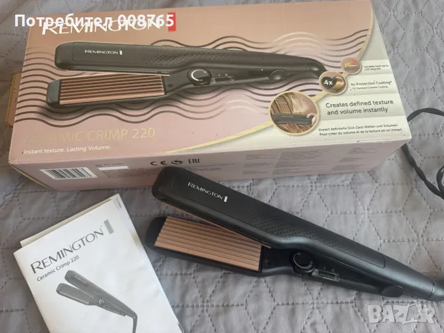 Преса Remington ceramic crimp 220, снимка 3 - Преси за коса - 55680739