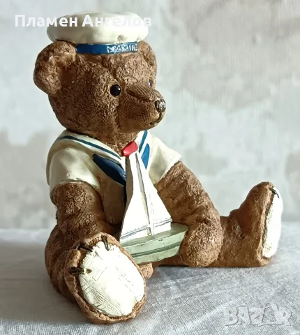 Винтидж колекционерска фигурка мече-моряк Gilde Handwerk Германия , снимка 2 - Колекции - 55548278