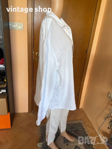 Мъжка ленена риза H&M, размер XL, снимка 2 - Ризи - 54940110