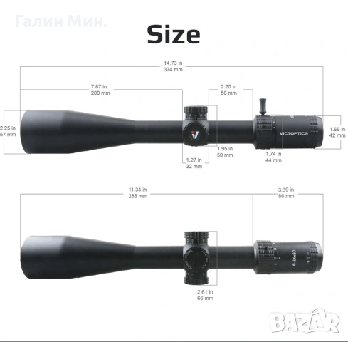 оптика Victoptic 6-24x50 FFP , снимка 7 - Оборудване и аксесоари за оръжия - 54441500