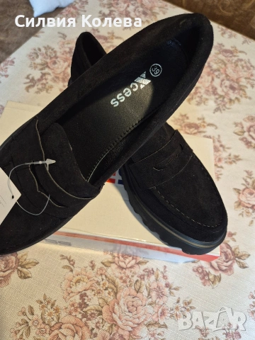 Черни мокасини 39 номер 