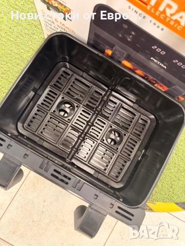 Фритюрник с горещ въздух Petra Dual Air Pro 7, 4 L, кошница разделяща се на 2 , 2400 W, 6 програми, , снимка 3 - Фритюрници - 54482322