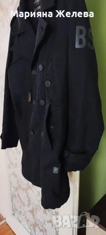 Мъжко елегантно палто,черно.