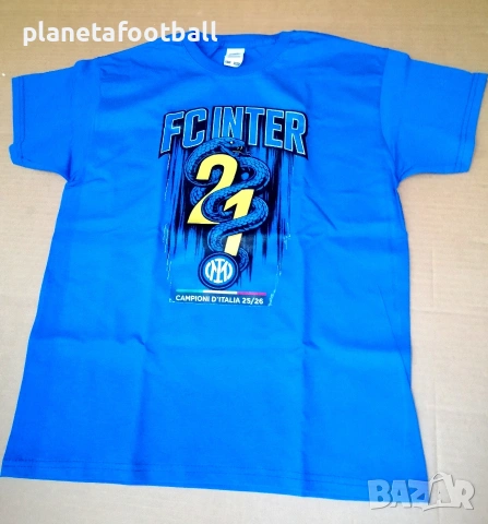 Мъжка тениска Интер Милано Шампион 2026!FC INTER фен тениски!Шампиони!