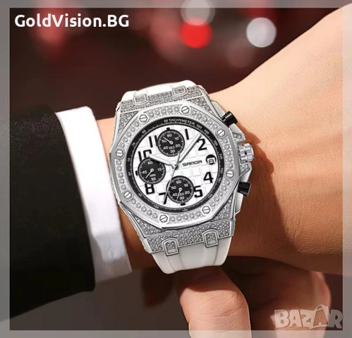 SANDA 7026 – SILVER – спортно-луксозен кварцов часовник, снимка 2 - Мъжки - 55191485