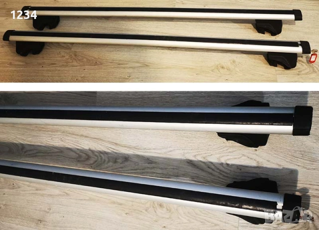 Алумуниев багажник Напречни греди THULE 120см за монтаж на рейки, снимка 3 - Аксесоари и консумативи - 53979075