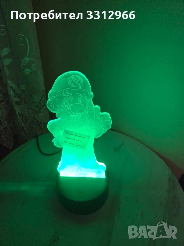 3D LED нощна лампа с герои от Super Mario, снимка 4 - Лед осветление - 54948490