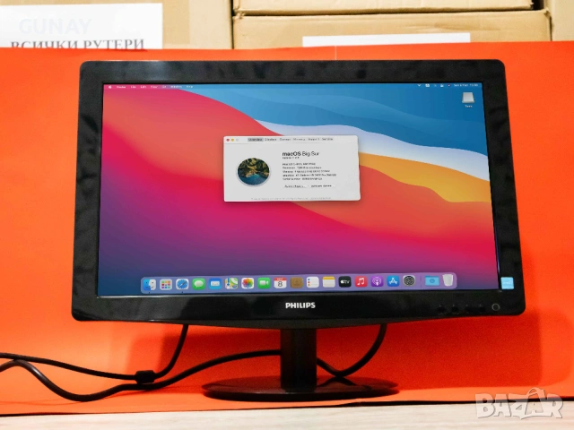 PHILIPS 196V3L 19" Монитор 19 инча LED екран дисплей HDMI VGA DVI, снимка 5 - Монитори - 54004138