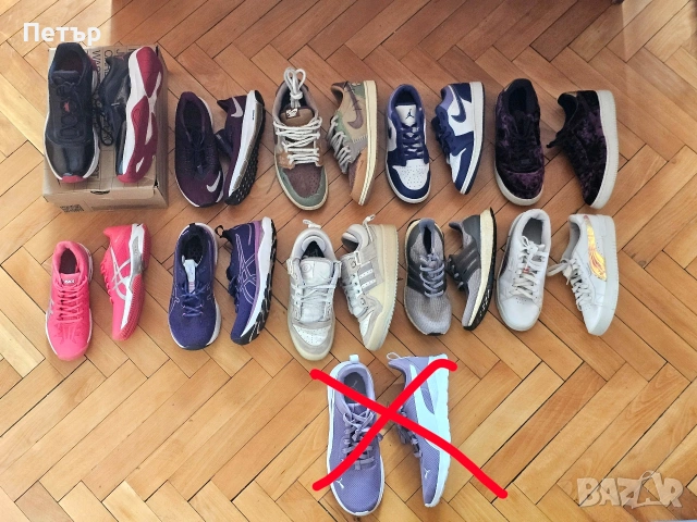 Оригинални Nike, Adidas, Puma и Asics – различни модели и размери