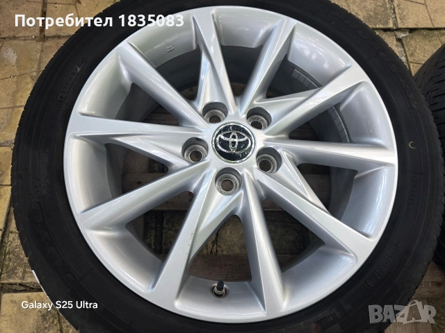 Лети джанти 17ки 5х114.3 Toyota + летни гуми 215/50/17 Toyo, снимка 4 - Гуми и джанти - 55267596