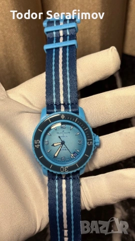 Blancpain X Swatch BIOCERAMIC SCUBA FIFTY FATHOMS COLLECTION Часовник, снимка 5 - Мъжки - 54720836