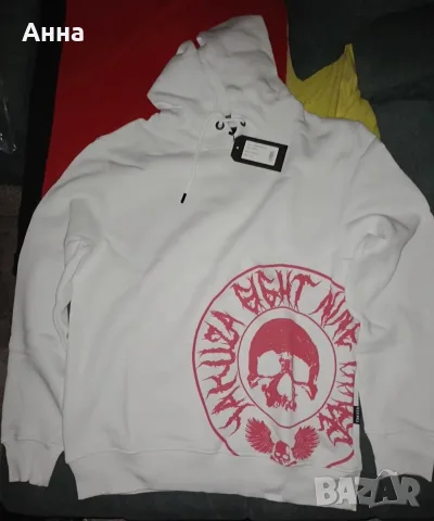 бял суитчър худи суетшърт hoodie Yakuza, снимка 3 - Суичъри - 55413074