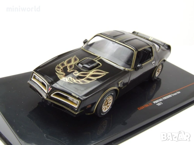 Pontiac Firebird Trans Am 1977 - мащаб 1:43 на IXO моделът е нов в PVC дисплей-кейс, снимка 7 - Колекции - 54504010