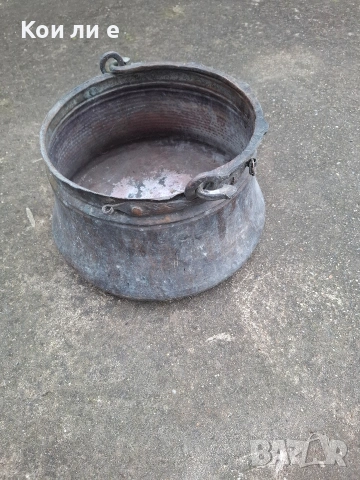Голям бакър котел , снимка 2 - Антикварни и старинни предмети - 54030956
