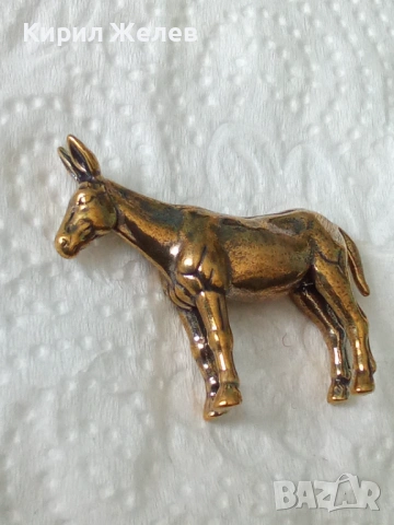 Бронзова фигурка на магаре 44639, снимка 2 - Колекции - 54177458