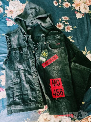 Мъжки дънков сет, снимка 2 - Къси панталони - 55565713