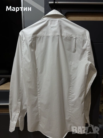 Оригинална мъжка риза HUGO Elisha02 Extra slim fit, stretch, снимка 2 - Ризи - 53793449