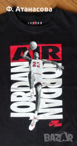 Оригинална тениска NIKE AIR JORDAN баскетбол, размер 146-152, 10-12 години, като нова, снимка 2 - Детски тениски и потници - 54454809