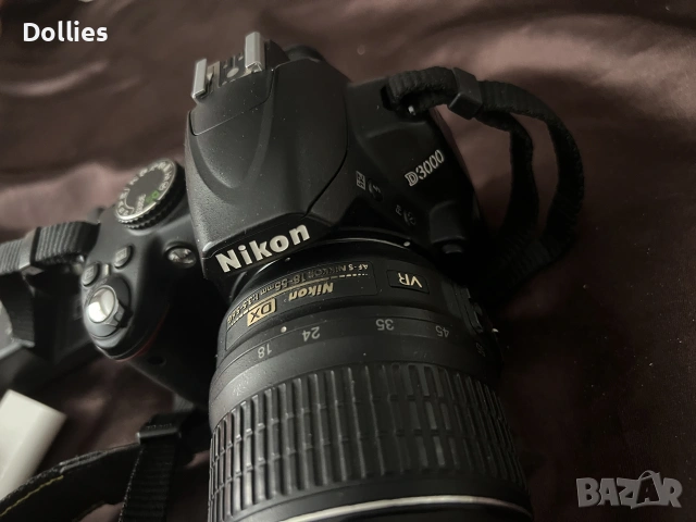 Фотоапарат Nikon D3000 + AF-S DX NIKKOR 18-55mm VR, снимка 2 - Фотоапарати - 55164839