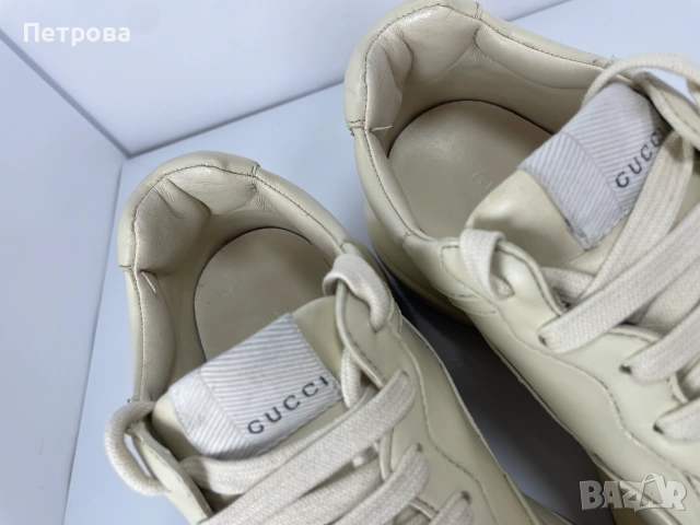 Gucci Rhyton Кожени маратонки 37.5 ОРИГИНАЛ, снимка 5 - Маратонки - 54961024
