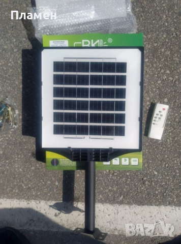 Соларен LED прожектор 200W – мощна светлина, дистанционно и сензор, снимка 11 - Соларни лампи - 54598000