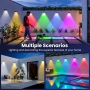 Solpex Соларни осветителни тела за огради, 9 цвята 11 режима RGB, 2 броя, снимка 8