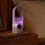 USB вентилатор с овлажнител, пречиствател на въздух и LED светлина, снимка 2