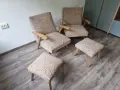 Комплект два фотьойла и две табуретки, снимка 2