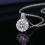 Колие от сребро 925 и диамант моасанит 2кт с GRA сертификат, снимка 2